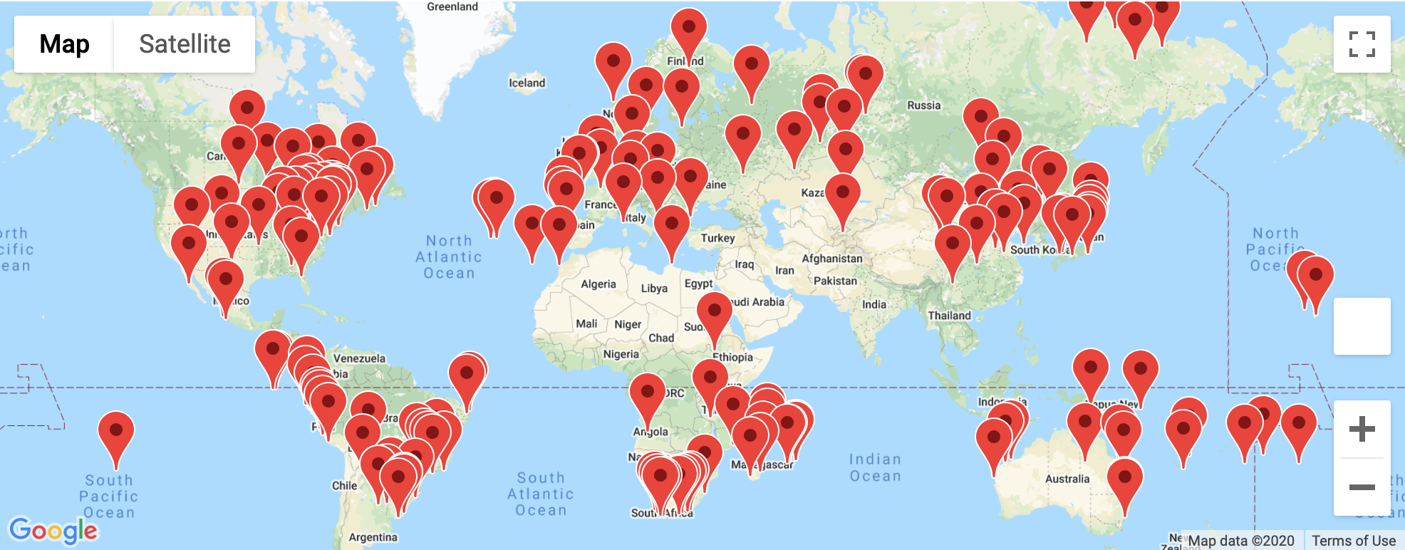 Map Of Cities With Desired Weather Conditions